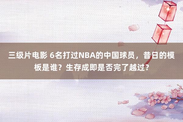 三级片电影 6名打过NBA的中国球员，昔日的模板是谁？生存成即是否完了越过？