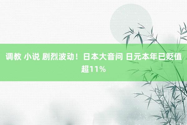 调教 小说 剧烈波动！日本大音问 日元本年已贬值超11%