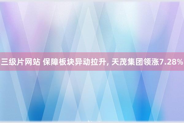 三级片网站 保障板块异动拉升， 天茂集团领涨7.28%