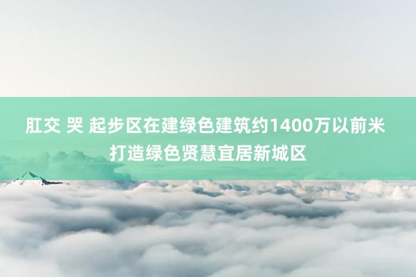 肛交 哭 起步区在建绿色建筑约1400万以前米 打造绿色贤慧宜居新城区