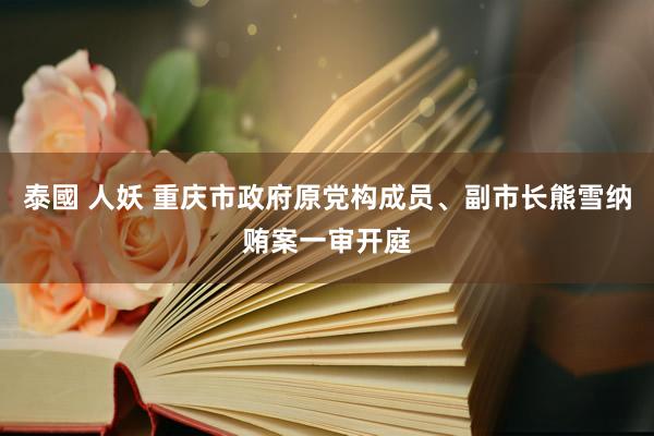 泰國 人妖 重庆市政府原党构成员、副市长熊雪纳贿案一审开庭