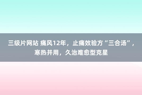 三级片网站 痛风12年，止痛效验方“三合汤”，寒热并用，久治难愈型克星