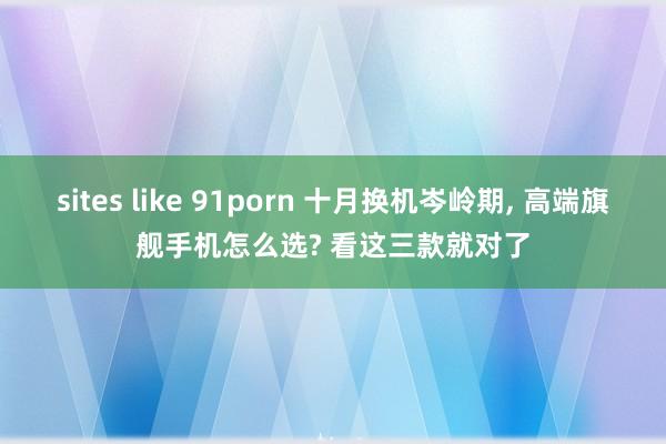 sites like 91porn 十月换机岑岭期， 高端旗舰手机怎么选? 看这三款就对了