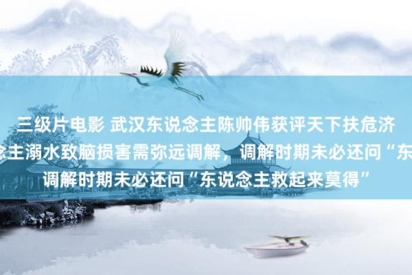 三级片电影 武汉东说念主陈帅伟获评天下扶危济困骁雄，因救东说念主溺水致脑损害需弥远调解，调解时期未必还问“东说念主救起来莫得”