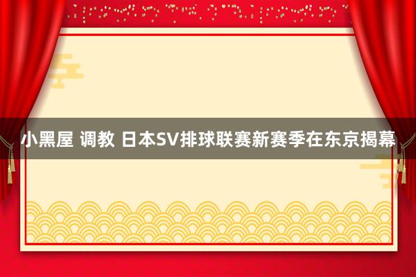 小黑屋 调教 日本SV排球联赛新赛季在东京揭幕