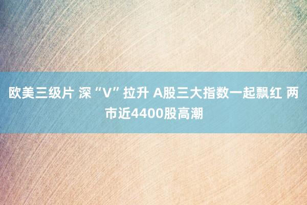 欧美三级片 深“V”拉升 A股三大指数一起飘红 两市近4400股高潮