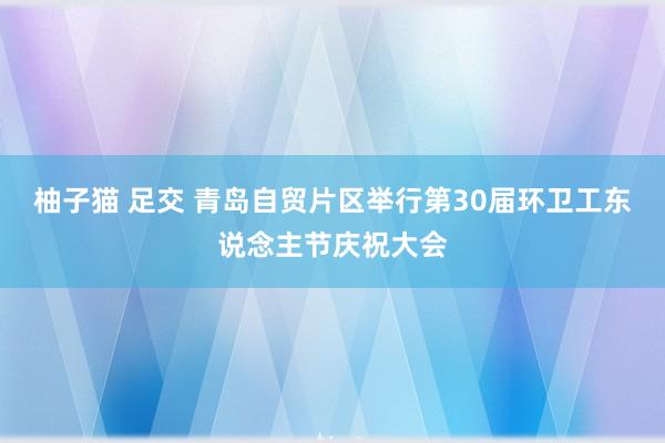 柚子猫 足交 青岛自贸片区举行第30届环卫工东说念主节庆祝大会