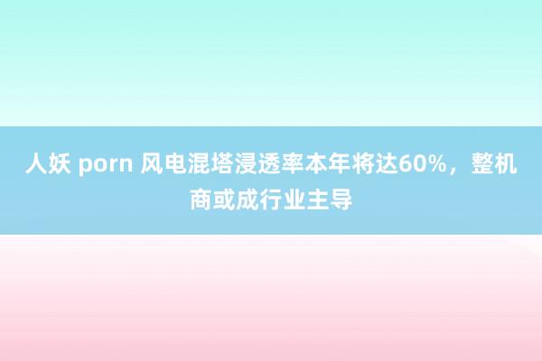 人妖 porn 风电混塔浸透率本年将达60%，整机商或成行业主导