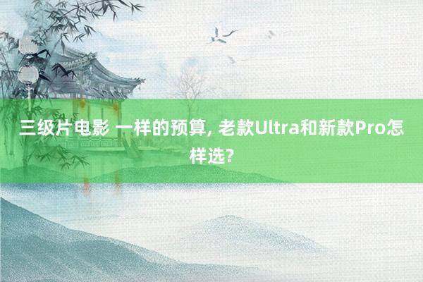 三级片电影 一样的预算， 老款Ultra和新款Pro怎样选?