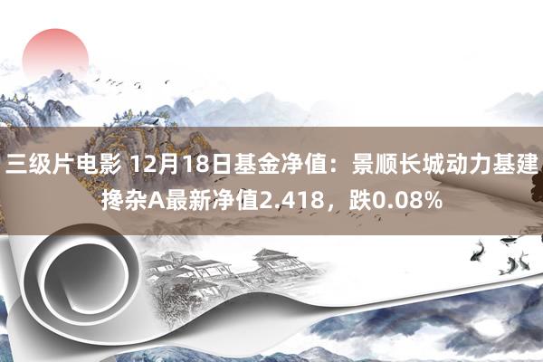 三级片电影 12月18日基金净值：景顺长城动力基建搀杂A最新净值2.418，跌0.08%