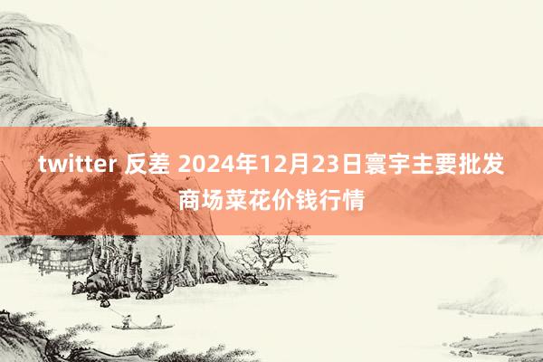 twitter 反差 2024年12月23日寰宇主要批发商场菜花价钱行情