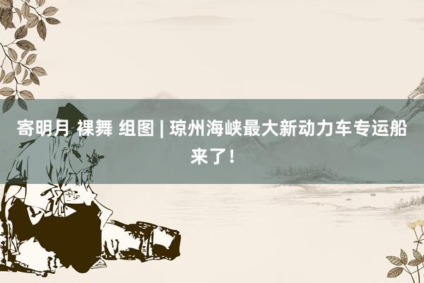 寄明月 裸舞 组图 | 琼州海峡最大新动力车专运船来了！