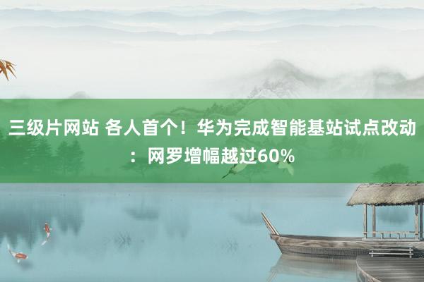 三级片网站 各人首个！华为完成智能基站试点改动：网罗增幅越过60%